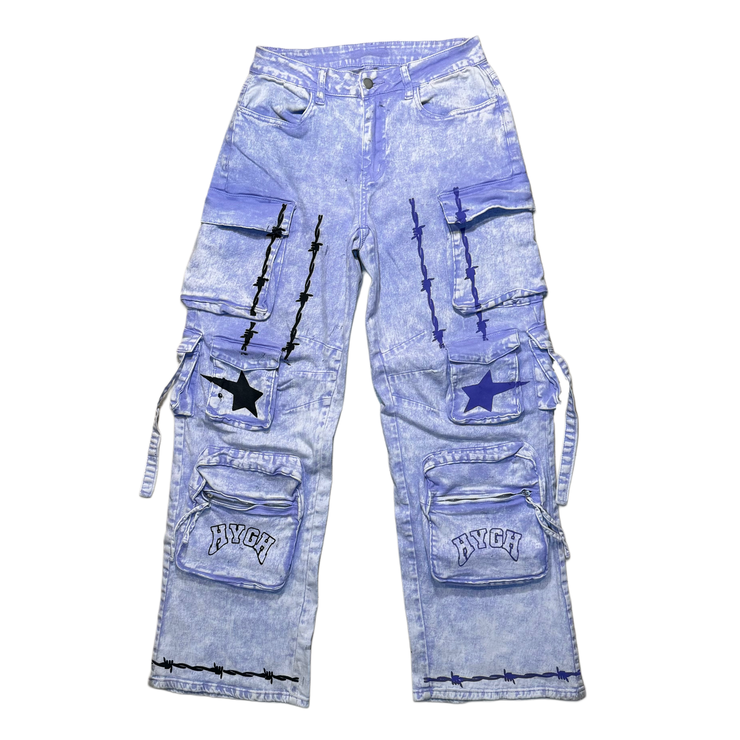 HYGH ROCK BOTTOM DENIM CARGOS