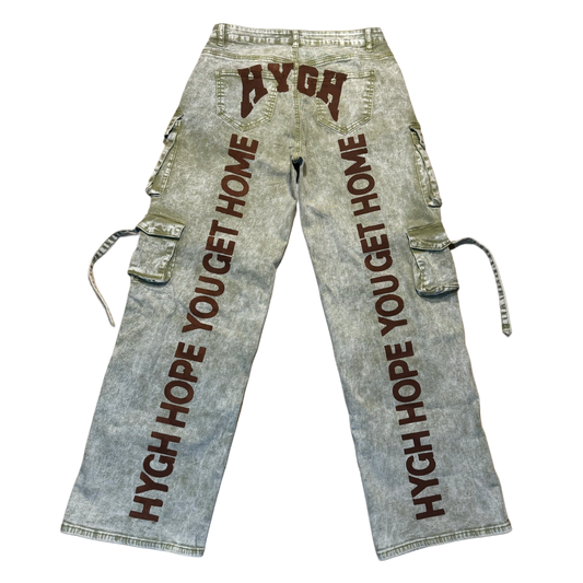 HYGH ROCK BOTTOM DENIM CARGOS