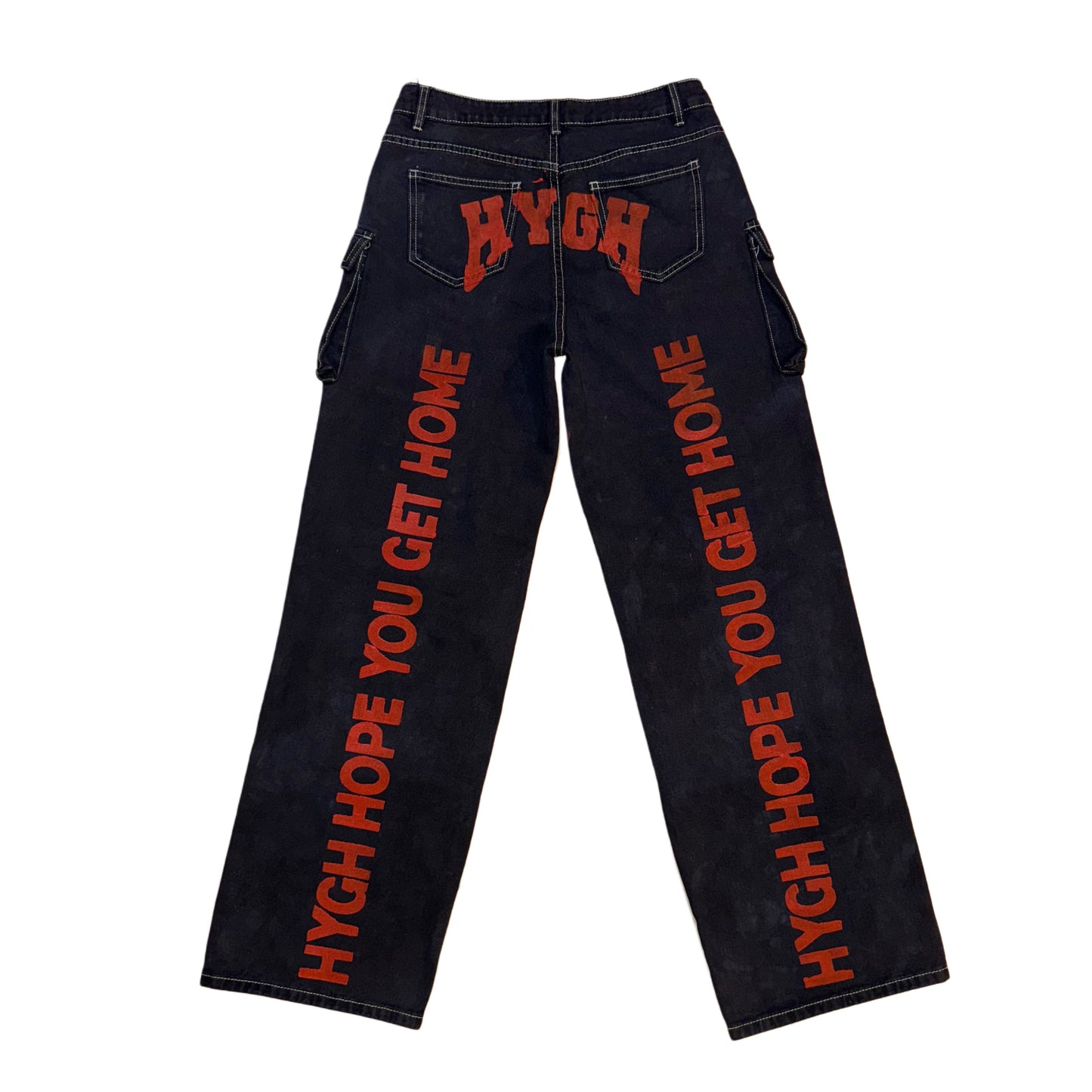 HYGH ROCK BOTTOM DENIM CARGOS